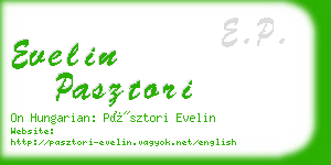 evelin pasztori business card